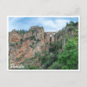 Old historic bridge in Ronda, Spain Postcard