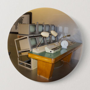 old historic tv studio 10 cm round badge