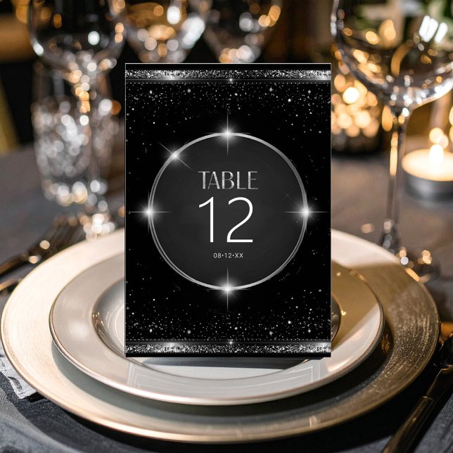 Old Hollywood B & W Sweet 16 ID1108 Table Number (Creator Uploaded)