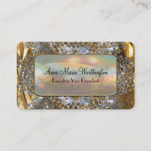 Old Hollywood Chic Elegant 3.5" x 2" Professional Business Card