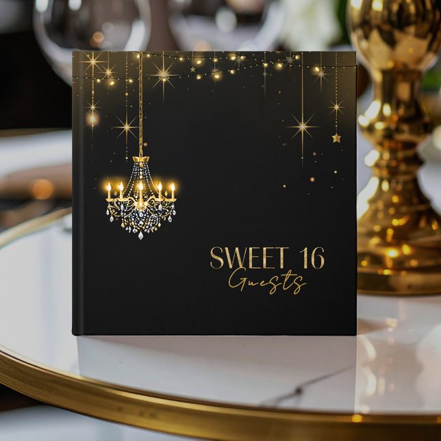 Old Hollywood Glam Chandeliers Sweet 16 ID1108 Guest Book (Creator Uploaded)