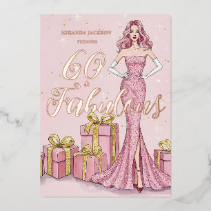 Old Hollywood Glam Pink Glitter Birthday