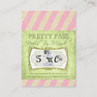 Old Hollywood Pretty Pass Business Cards
