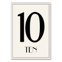 Old Hollywood Style Table Number