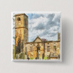 Old Holy Trinity Church, Wentworth 15 Cm Square Badge