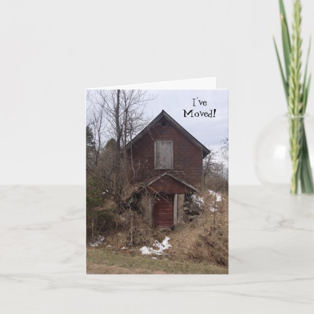 Old Homestead Fun Card New Address Moved Contact (Front)