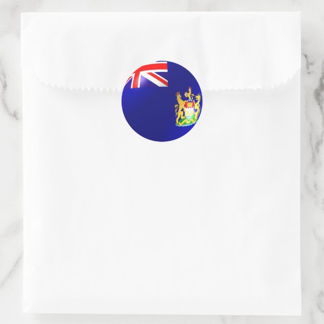 Old Hong Kong Flag Classic Round Sticker (Bag)