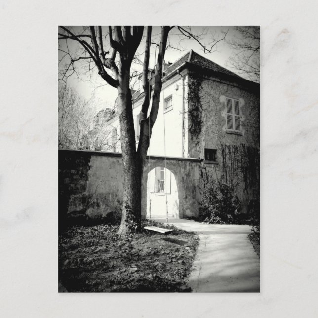 Old house and garden in Montmarte Postcard (Front)