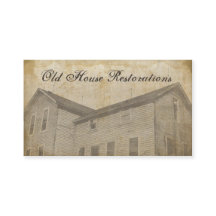 Old House Restoration Paper Business Card