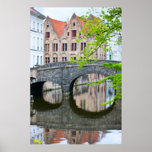 Old houses in Bruges, Belgium Poster