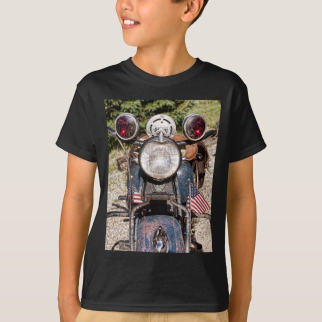 old Indian Police Motorcycle T-Shirt (Front)