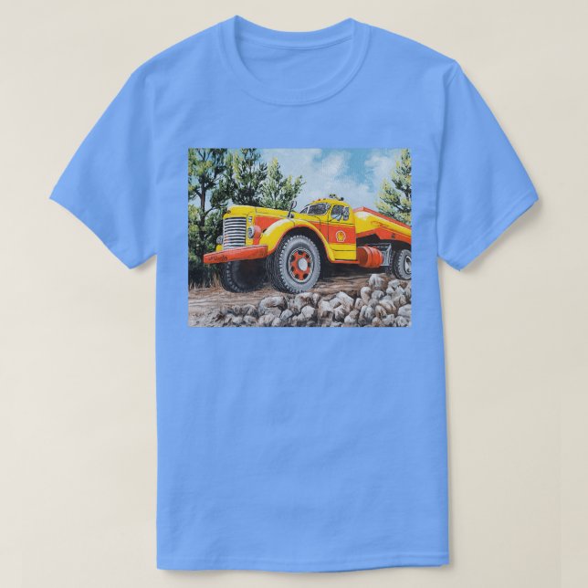 Old International Shell Truck T-Shirt (Design Front)