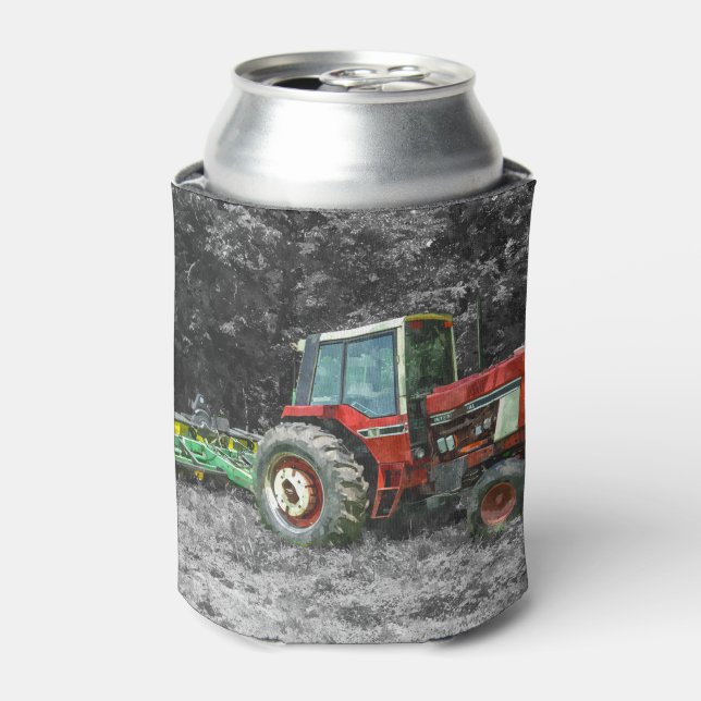 Old International Tractor Painterly Can Cooler (Can Front)