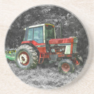 Old International Tractor Painterly Coaster