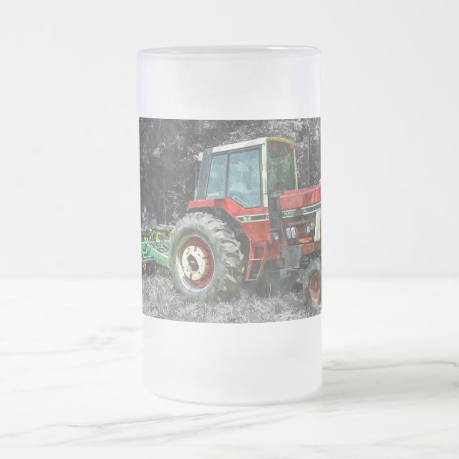 Old International Tractor Painterly Frosted Mug (Center)
