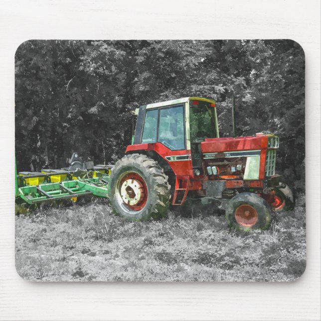 Old International Tractor Painterly Mouse Pad (Front)
