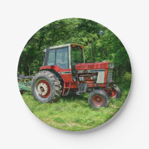 Old International Tractor Paper Plate