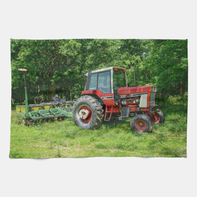 Old International Tractor Tea Towel (Horizontal)