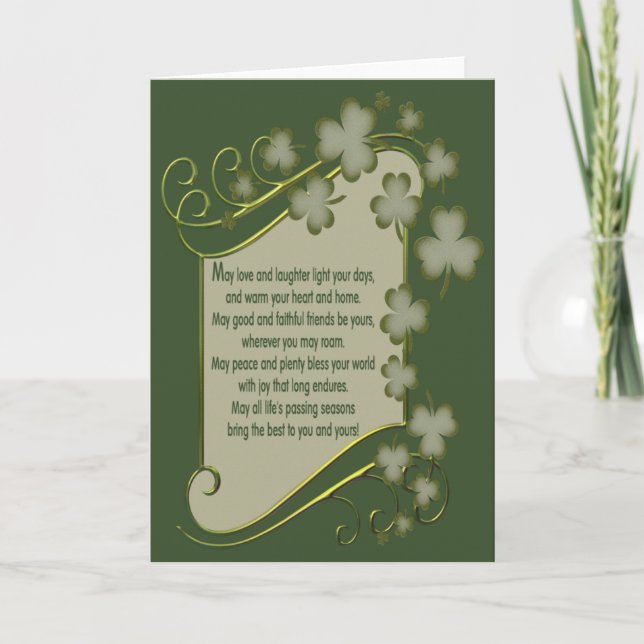 Old Irish Blessing Card (Front)