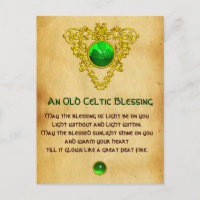 Old Irish Blessing For Luck Parchment,Celtic Knots