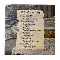 Old Irish Blessing Giants Causeway Ireland Tile