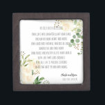 Old Irish Blessing & Personalise Wedding Greenery  Gift Box<br><div class="desc">A fine Irish Blessing for a greenery styled wedding. St. Patrick's season design.

Ivory roses with assorted Watercolor wedding greenery of Eucalyptus and berries.</div>