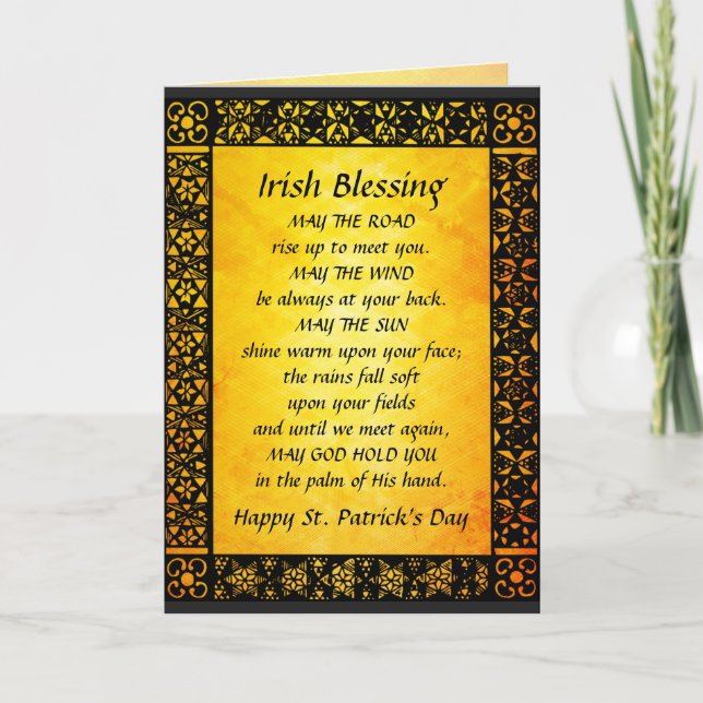 Old Irish Blessing, St. Patrick's Day Card (Front)