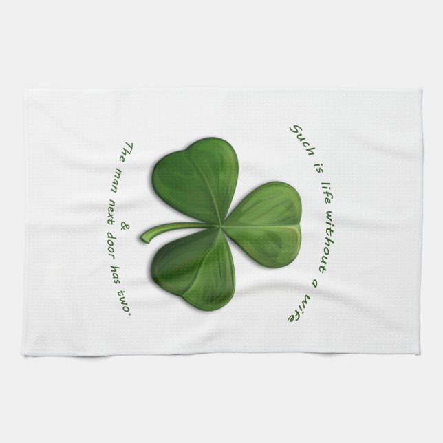 Old Irish Sayings Tea Towel (Horizontal)