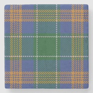 Old Irish Tavern Clan McAuliffe MacAuliffe Tartan Stone Coaster