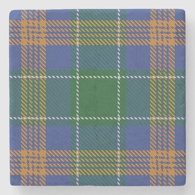 Old Irish Tavern Clan McAuliffe MacAuliffe Tartan Stone Coaster (Front)