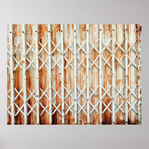 Old iron door panels are rusted. abstract,antique, poster