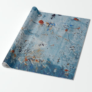 Old iron surface with a blue stain, corrode it.    wrapping paper