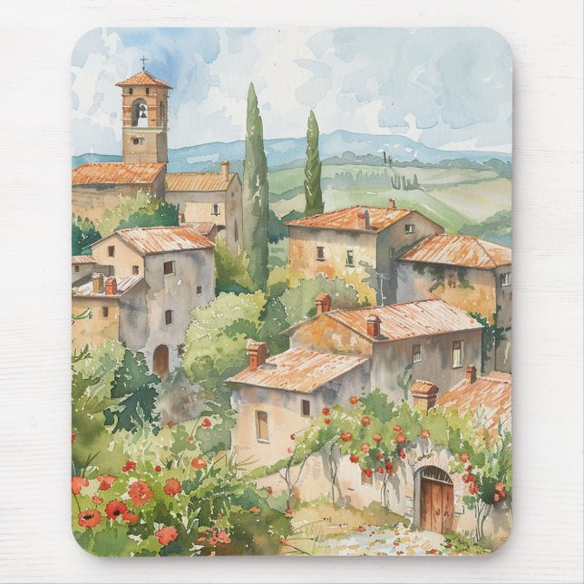 Old Italian Village  Mouse Pad (Front)