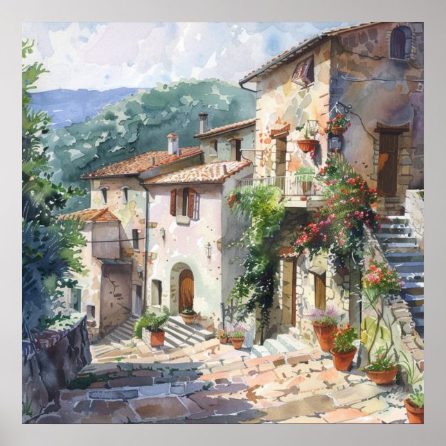 Old Italian Village  Poster (Front)