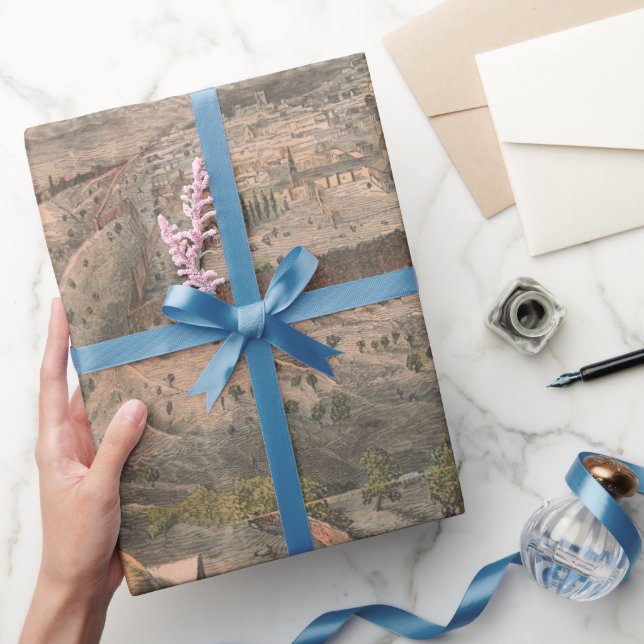 Old Jerusalem Israel Map (1853)  Wrapping Paper (Gifting)