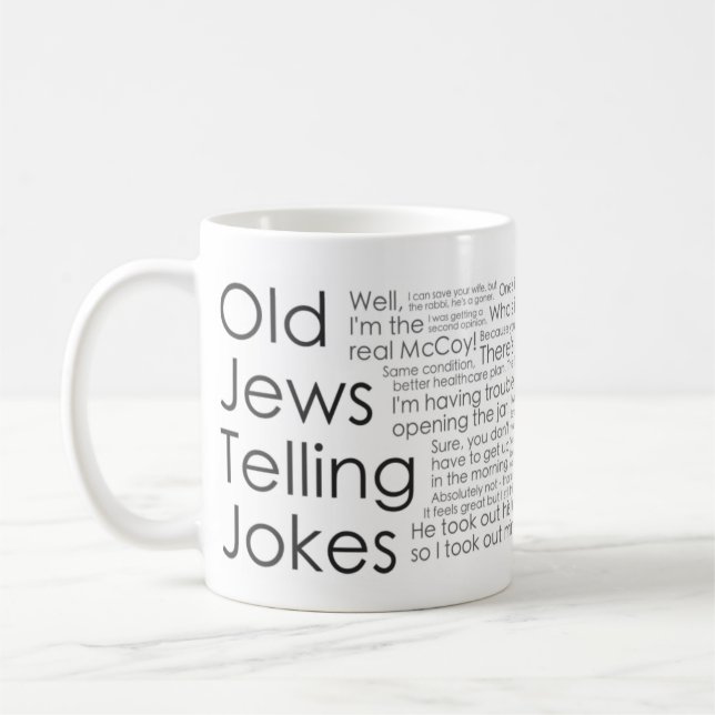 Old Jews Telling Jokes: The Joke Mug! Coffee Mug (Left)