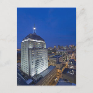 Old John Hancock Building with Boston in the Postcard