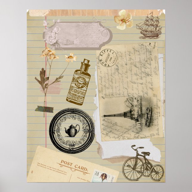 Old journals Victorian era vintage poster (Front)