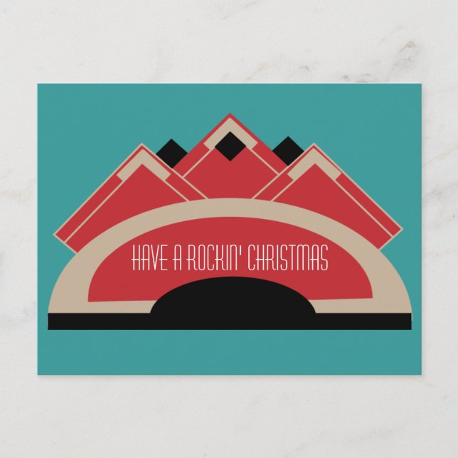 Old Jukebox Holiday Postcard (Front)