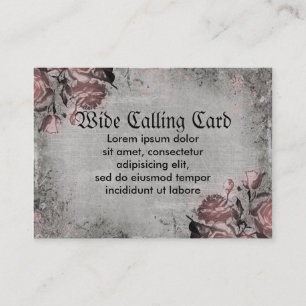 Old Key and Roses Calling Card