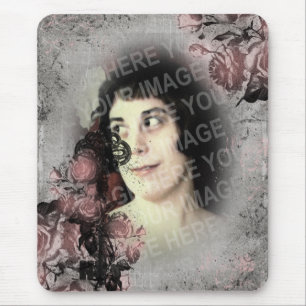 Old Key and Roses Custom Photo Mouse Pad
