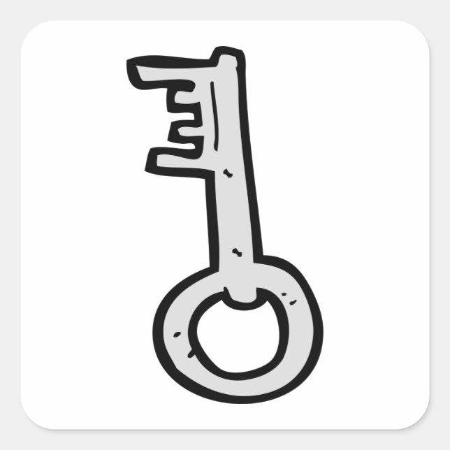 Old Key Square Sticker (Front)