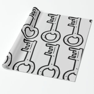 Old Key Wrapping Paper