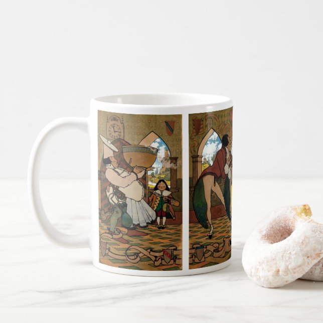 Old King Cole by Maxfield Parrish, 1894 Coffee Mug (With Donut)