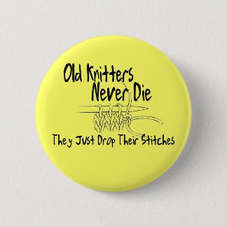 Old Knitters 6 Cm Round Badge