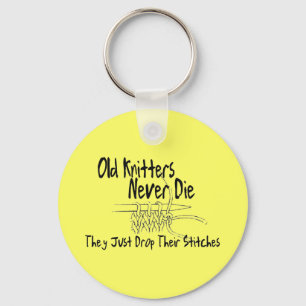 Old Knitters Key Ring