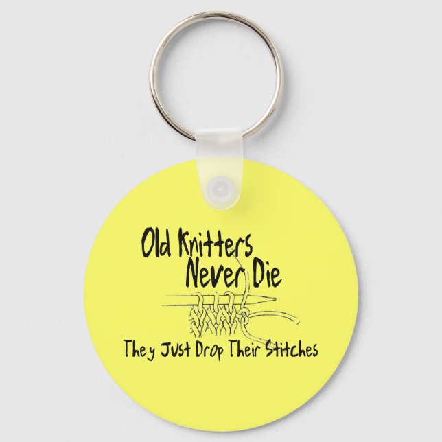 Old Knitters Key Ring (Front)