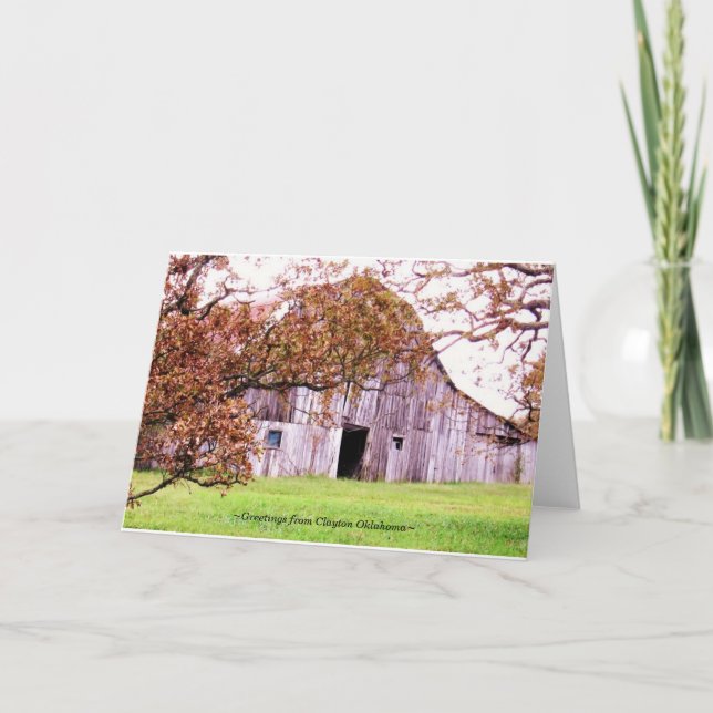 ~Old Knolls barn~ Holiday Card (Front)