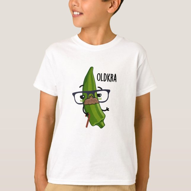 Old-kra Funny Okra Pun  T-Shirt (Front)