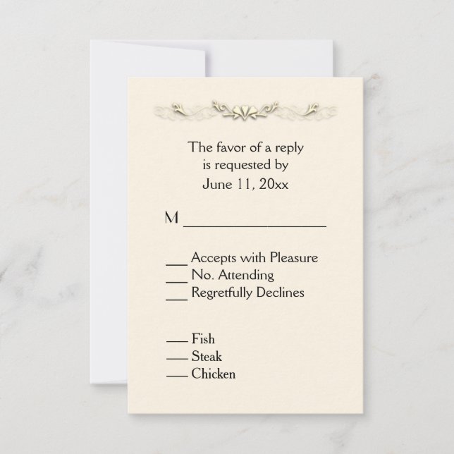 Old Lace RSVP with Menu (Front)